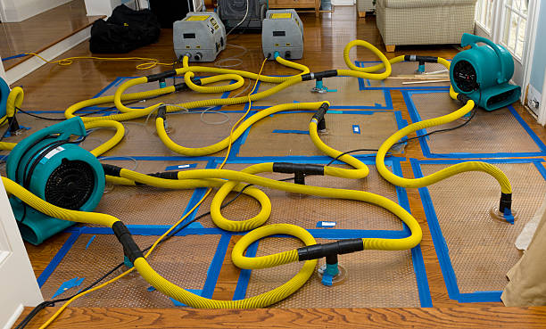 Professional Water Extraction technician working in Decker, MI